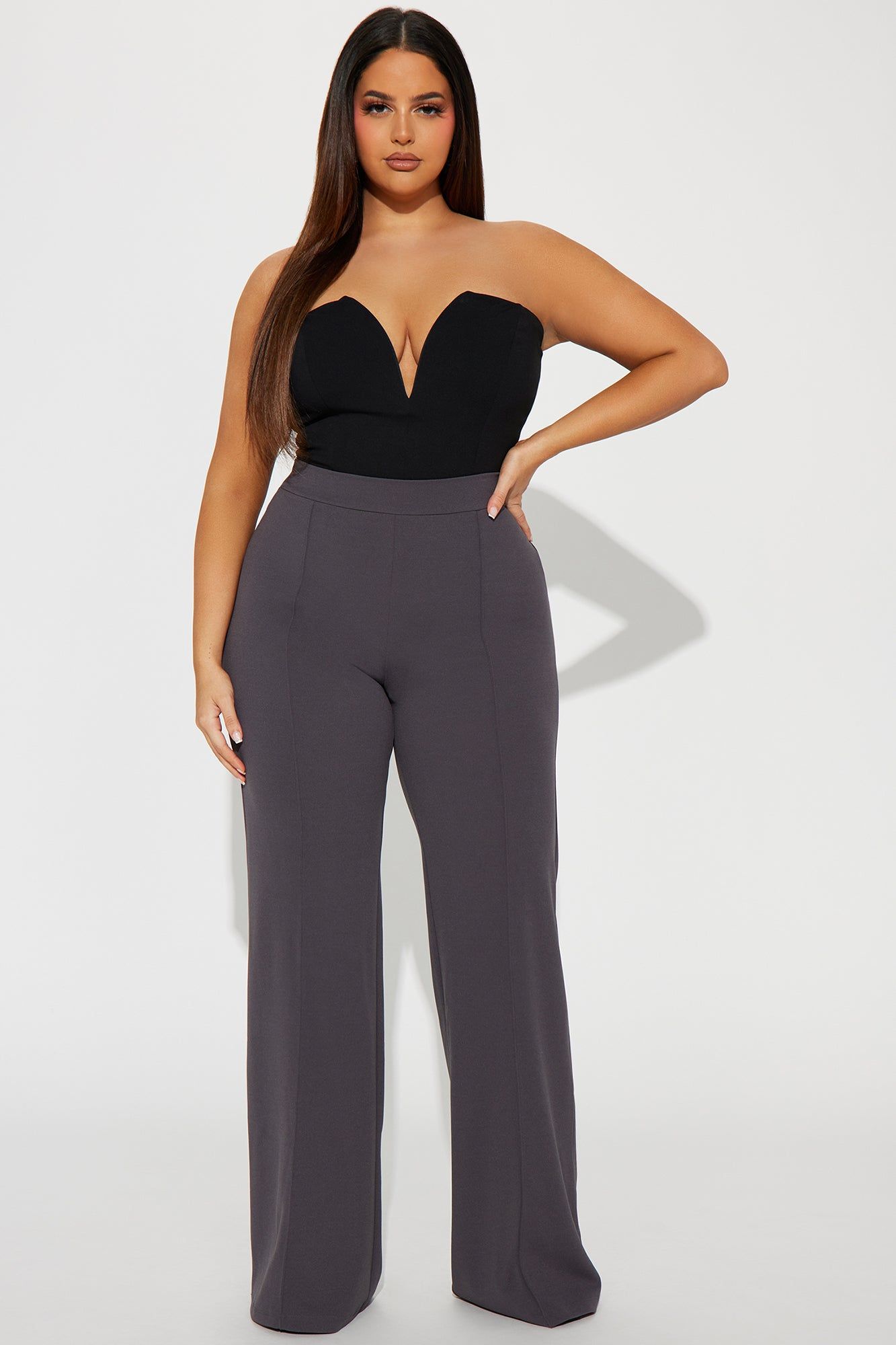 Tall Victoria High Waisted Dress Pants - Charcoal sold by Fashion Nova product image thumbnail 4