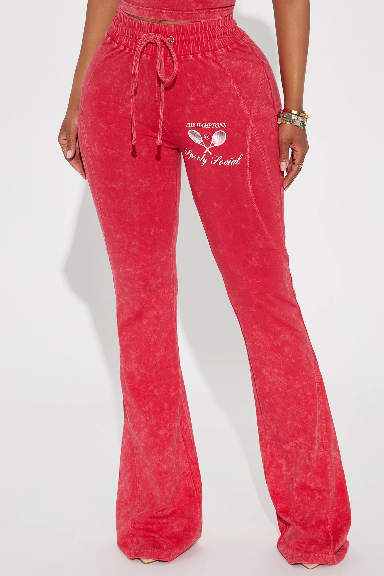 The Hamptons Sporty Flared Pant - Hot Pink sold by Fashion Nova product image thumbnail 2