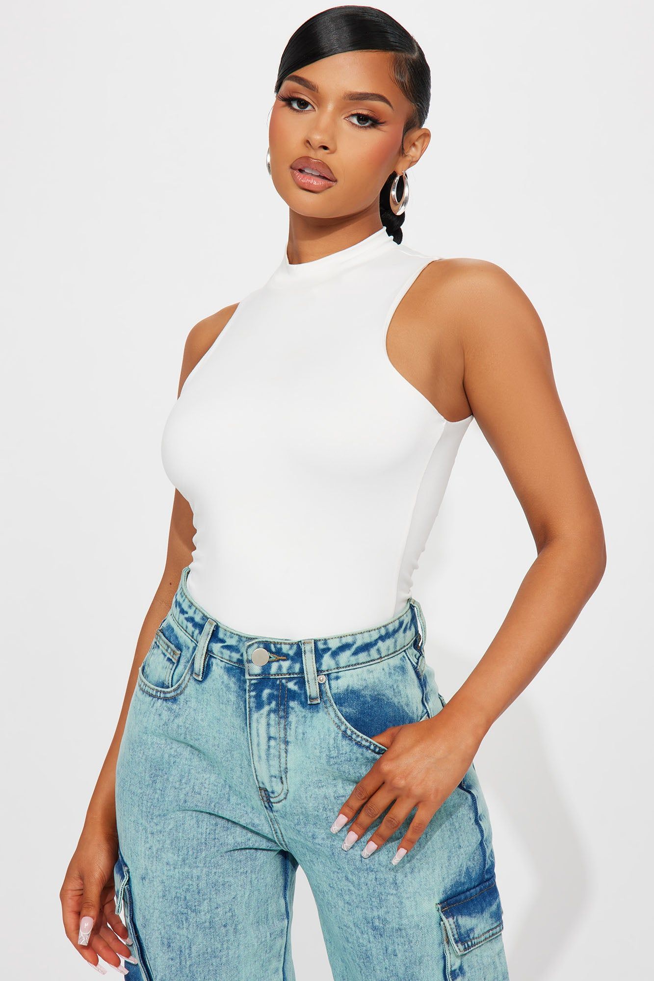 Corey Double Layered Tank - Off White sold by Fashion Nova