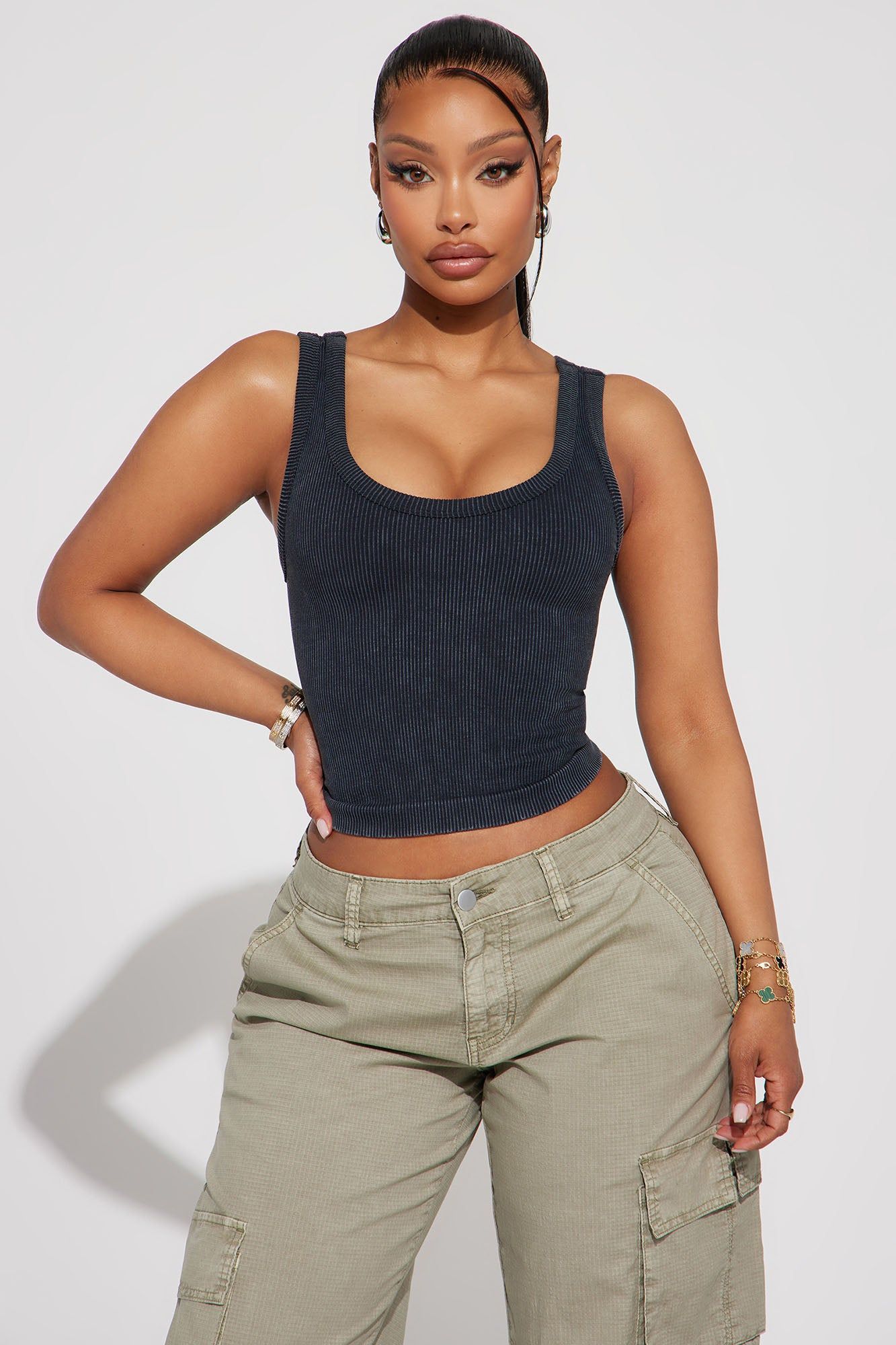 Tatianna Tank Top - Black Wash sold by Fashion Nova