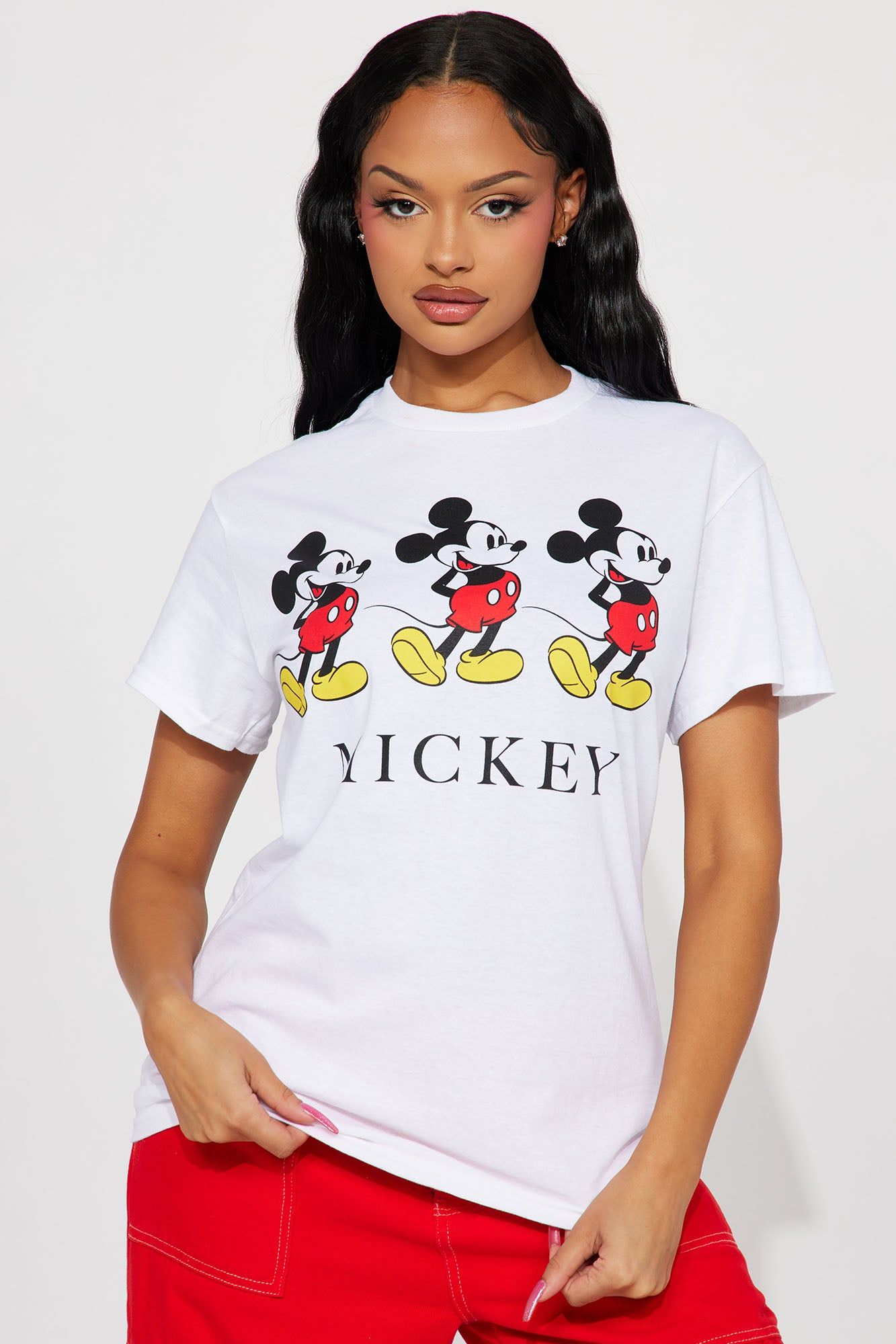 Mickey Mouse Vintage Graphic Tee - White sold by Fashion Nova