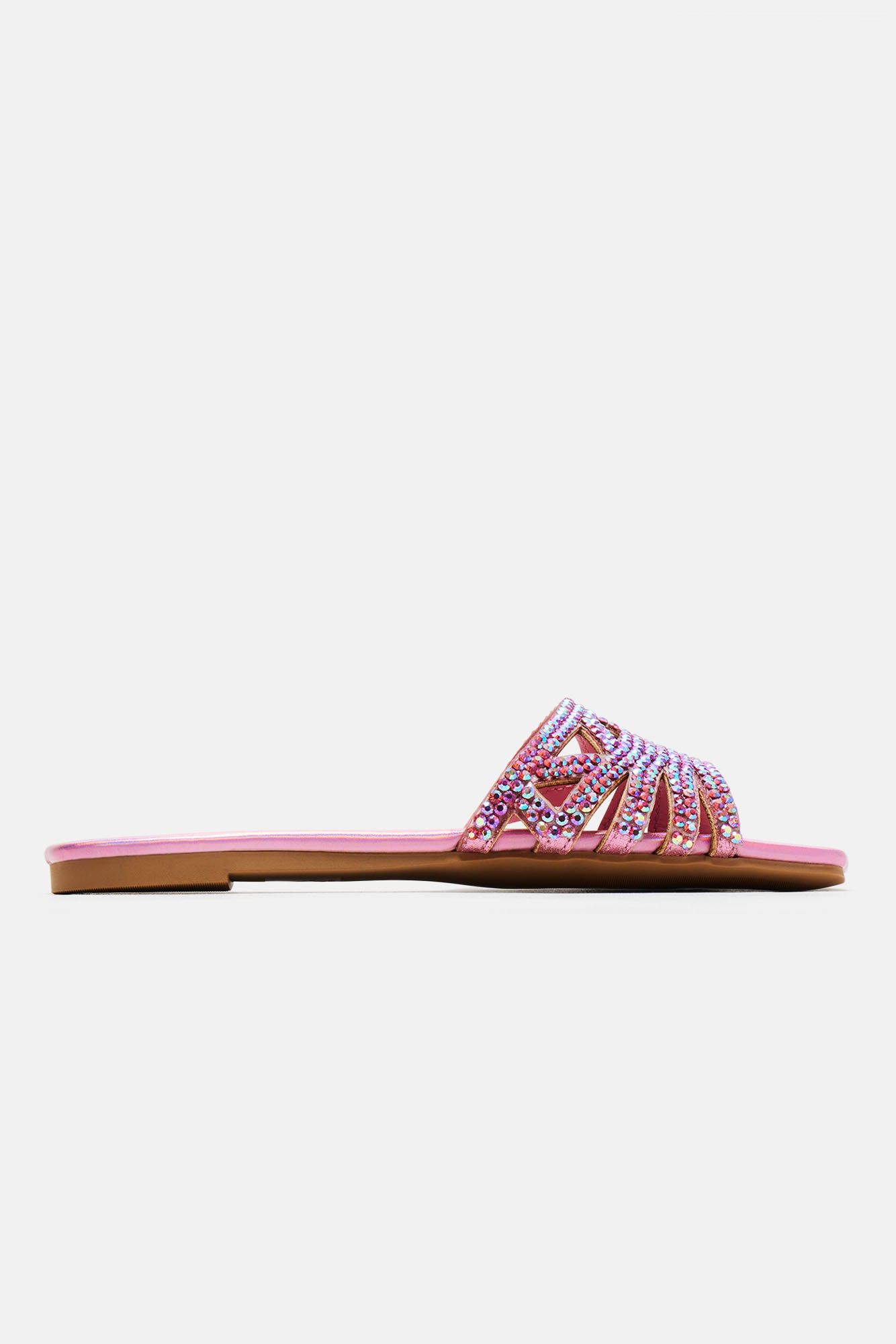 Flourishing Embellished Flat Sandals - Pink sold by Fashion Nova product image thumbnail 5