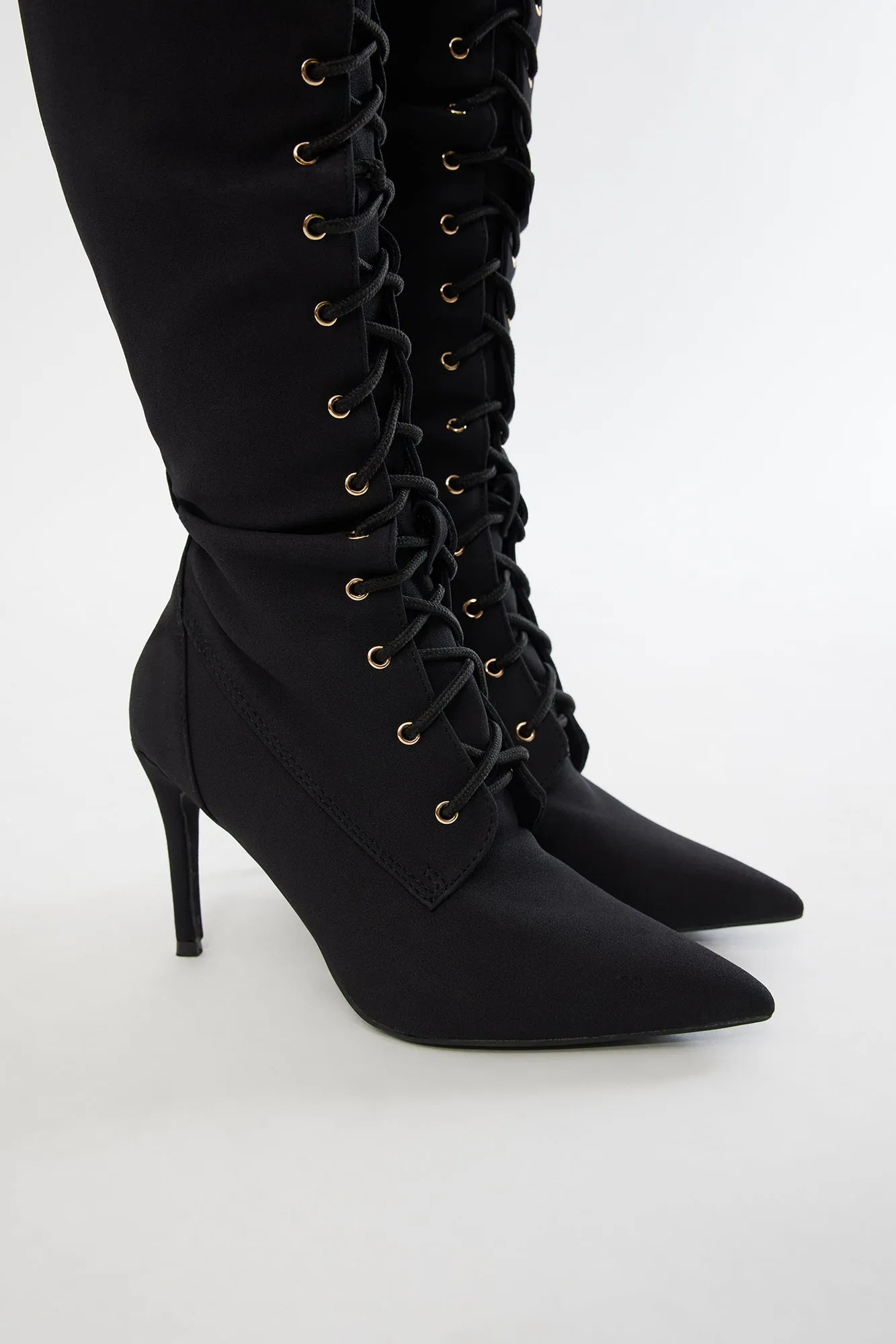 Brenna Lace Up Boots - Black sold by Fashion Nova product image thumbnail 3