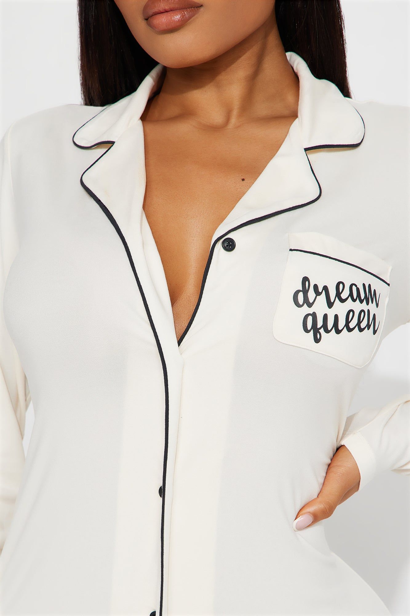 Dream Queen PJ Sleep Shirt - Beige sold by Fashion Nova product image thumbnail 2