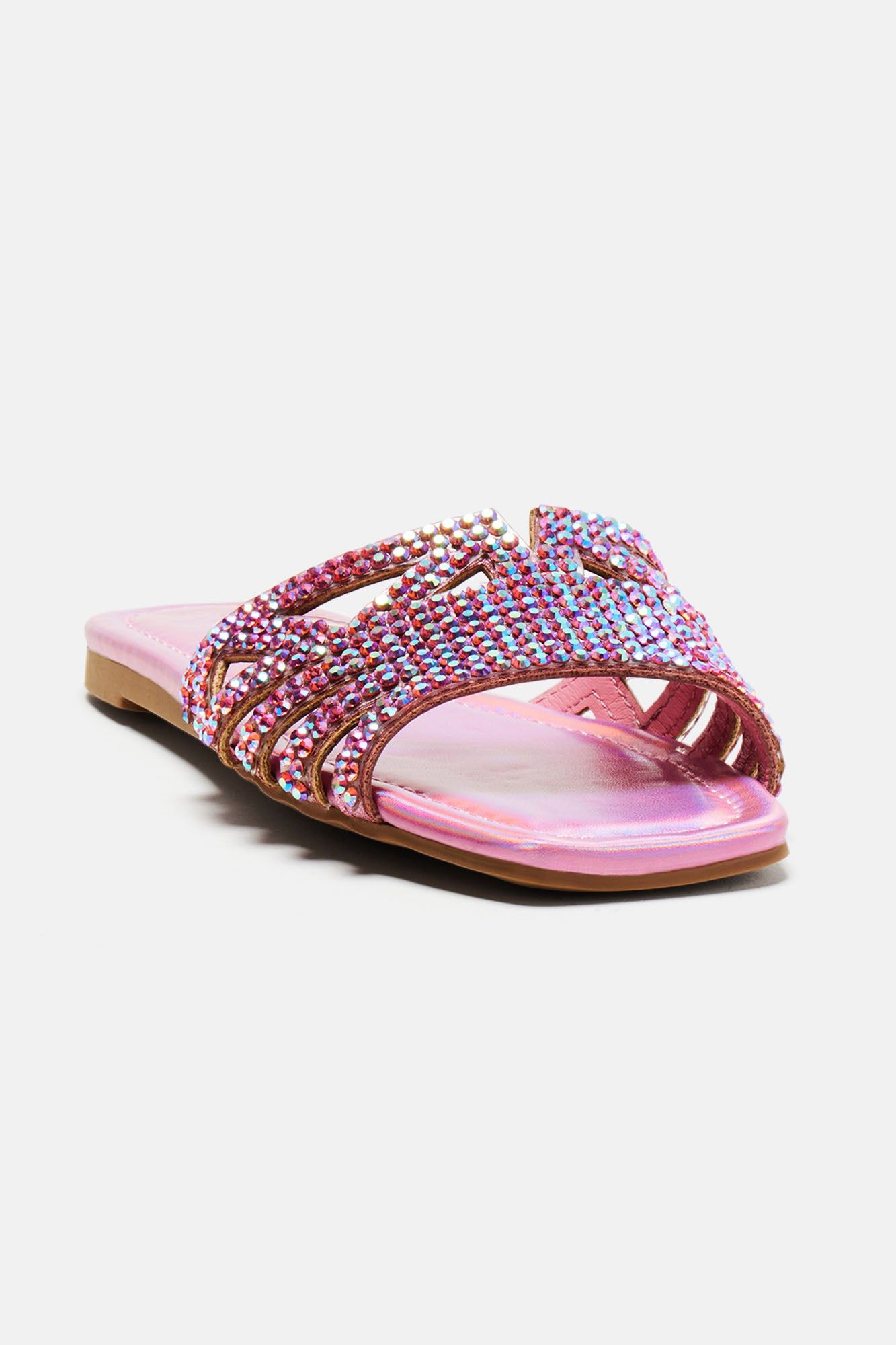 Flourishing Embellished Flat Sandals - Pink sold by Fashion Nova product image thumbnail 3