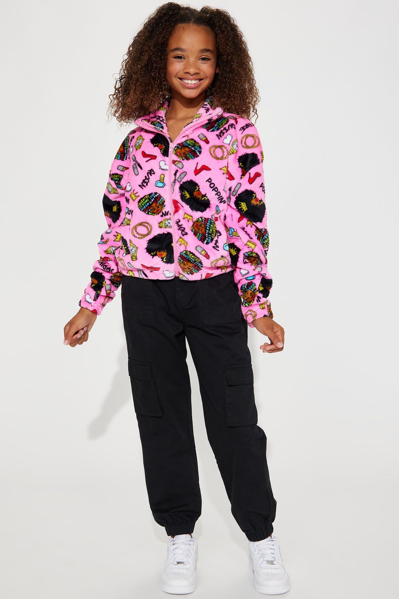 Mini All The Necessities Plush Jacket - Pink sold by Fashion Nova product image thumbnail 2