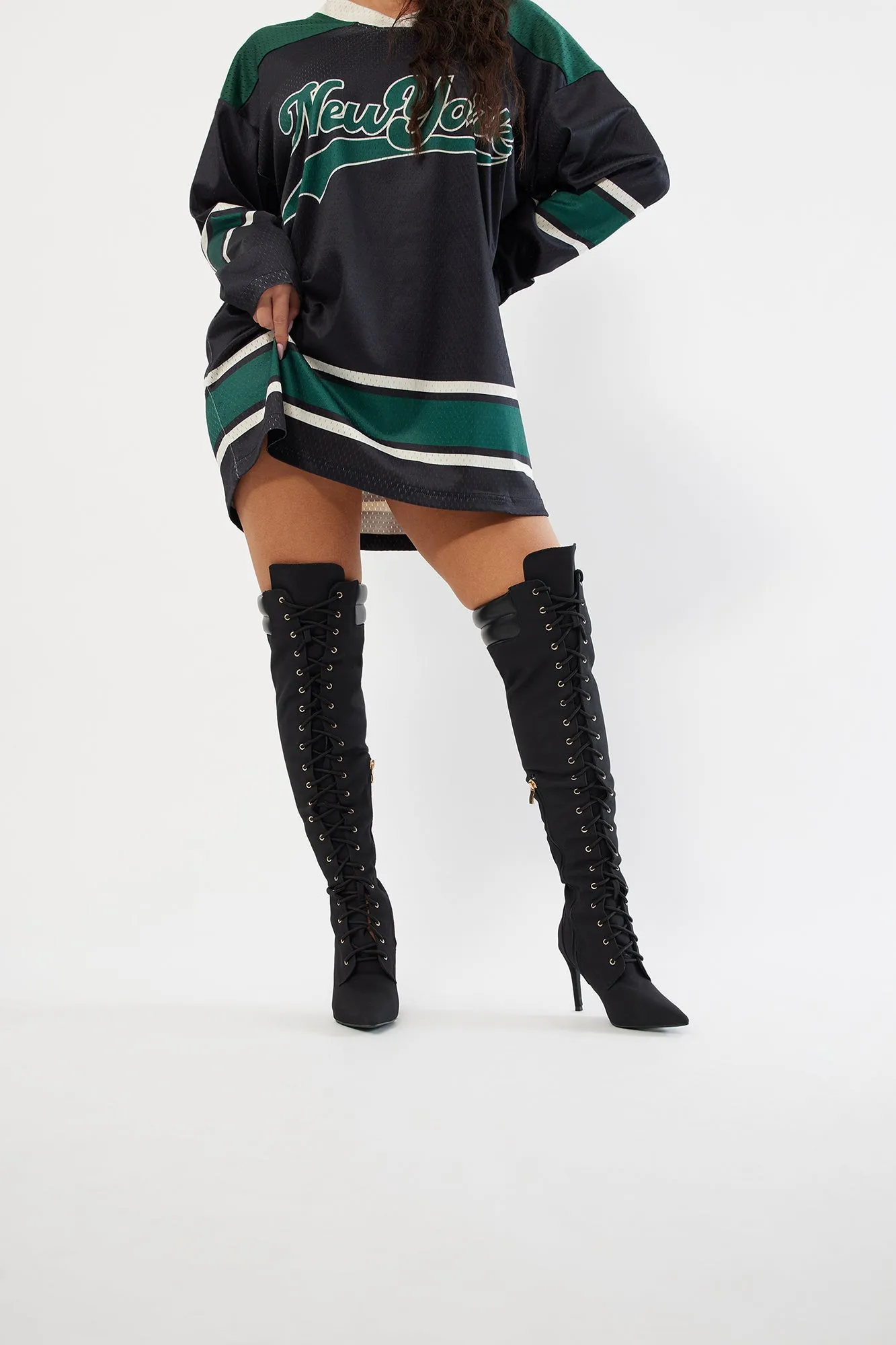 Brenna Lace Up Boots - Black sold by Fashion Nova product image thumbnail 2