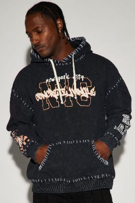 NYC Concrete Jungle Oversized Hoodie - Black sold by Fashion Nova