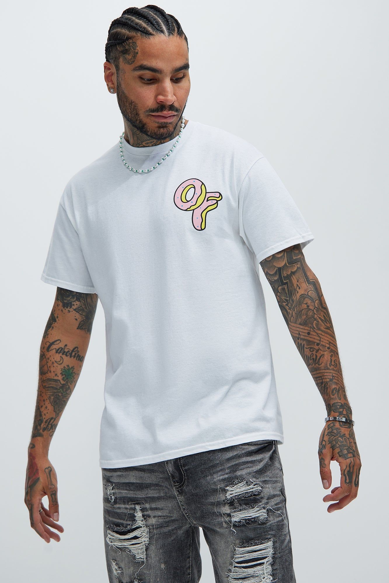 Odd Future Logo Short Sleeve Tee - White sold by Fashion Nova