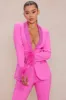 Clarissa Embellished Feather Blazer Suit Set - Hot Pink sold by Fashion Nova