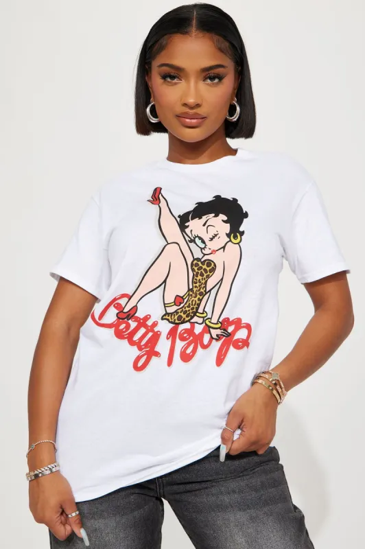 Betty Boop Pin Up Graphic Tee - White sold by Fashion Nova
