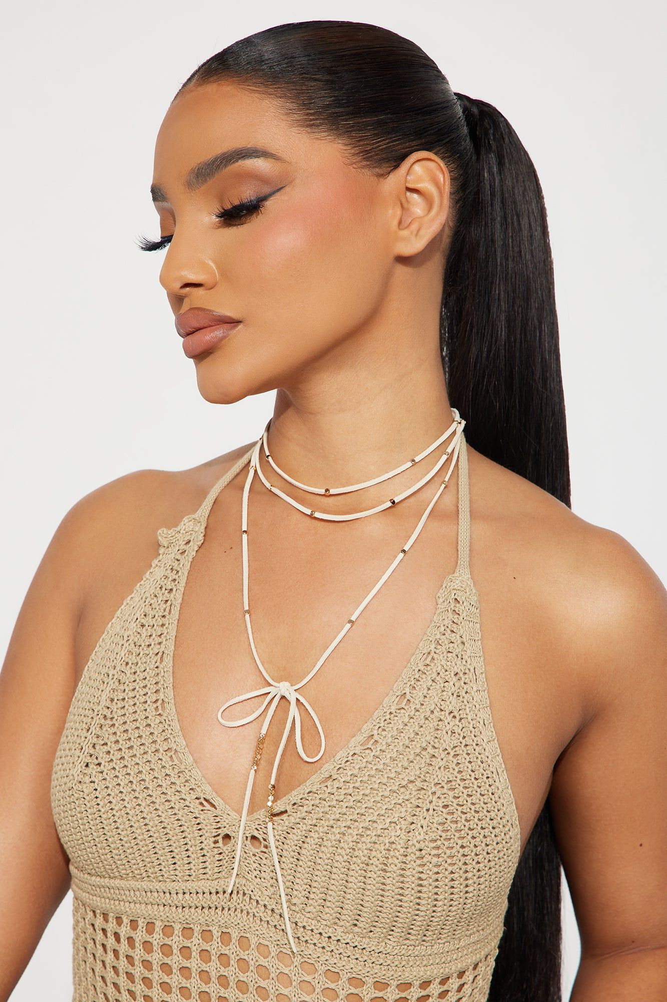 Mikayla Necklace - Beige sold by Fashion Nova product image thumbnail 2