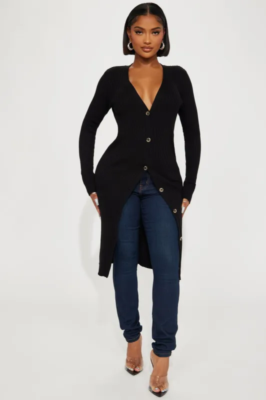 Rissa Cardigan Sweater - Black sold by Fashion Nova