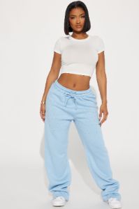 Princess Treatment Lounge Pant - Light Blue sold by Fashion Nova