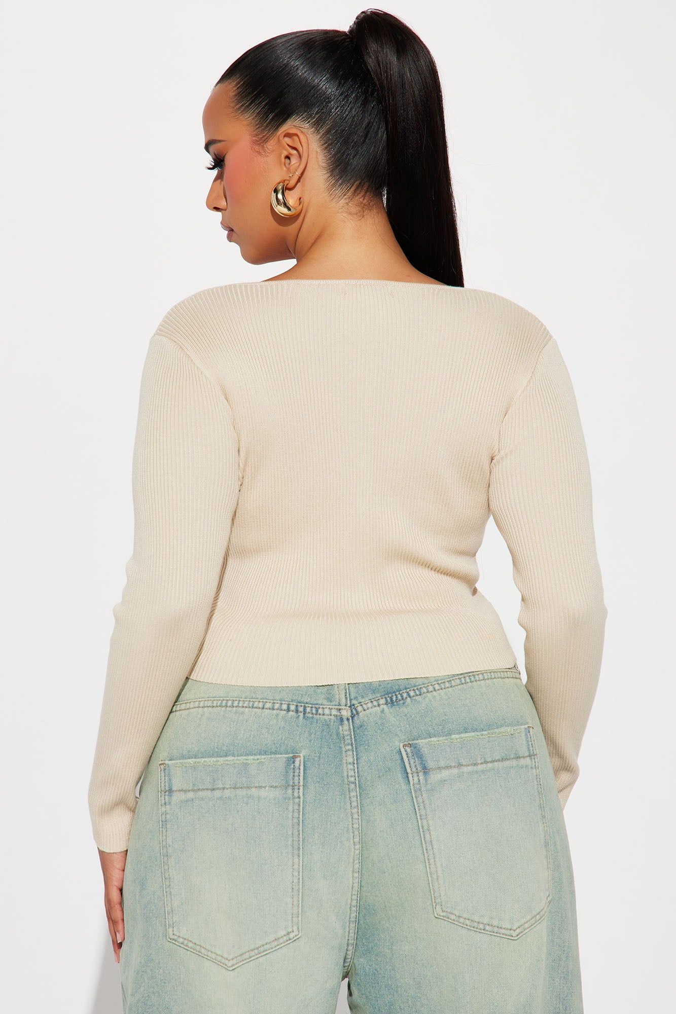 Sasha Sweater Top - Oatmeal sold by Fashion Nova product image thumbnail 6