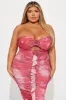 Maisie Mesh Midi Dress - Hot Pink sold by Fashion Nova