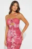 Maisie Mesh Midi Dress - Hot Pink sold by Fashion Nova