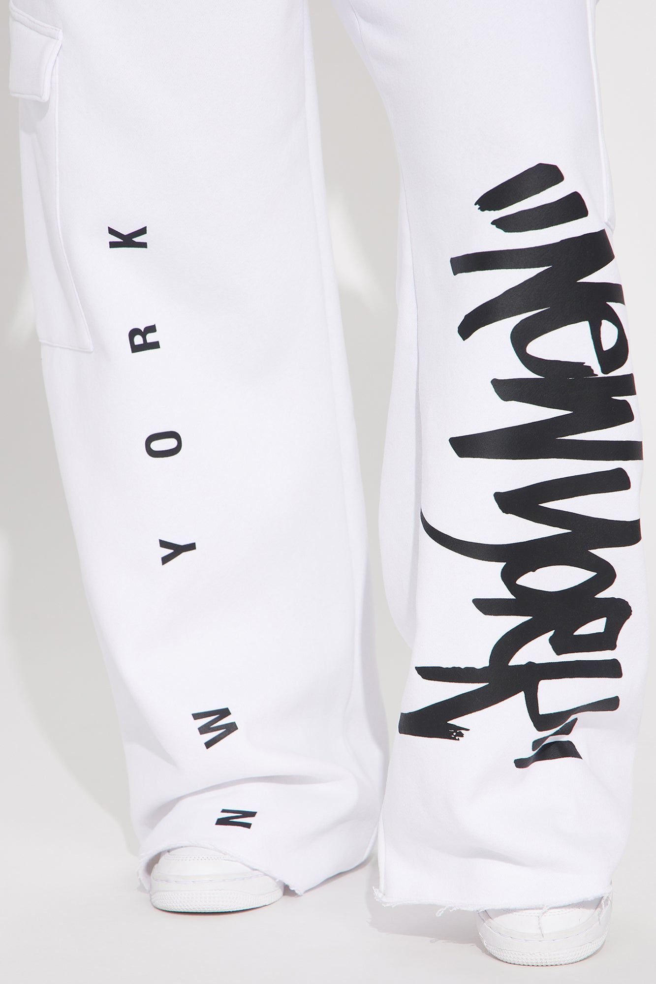 New York Raised Me Cargo Pant - White/Black sold by Fashion Nova product image thumbnail 3