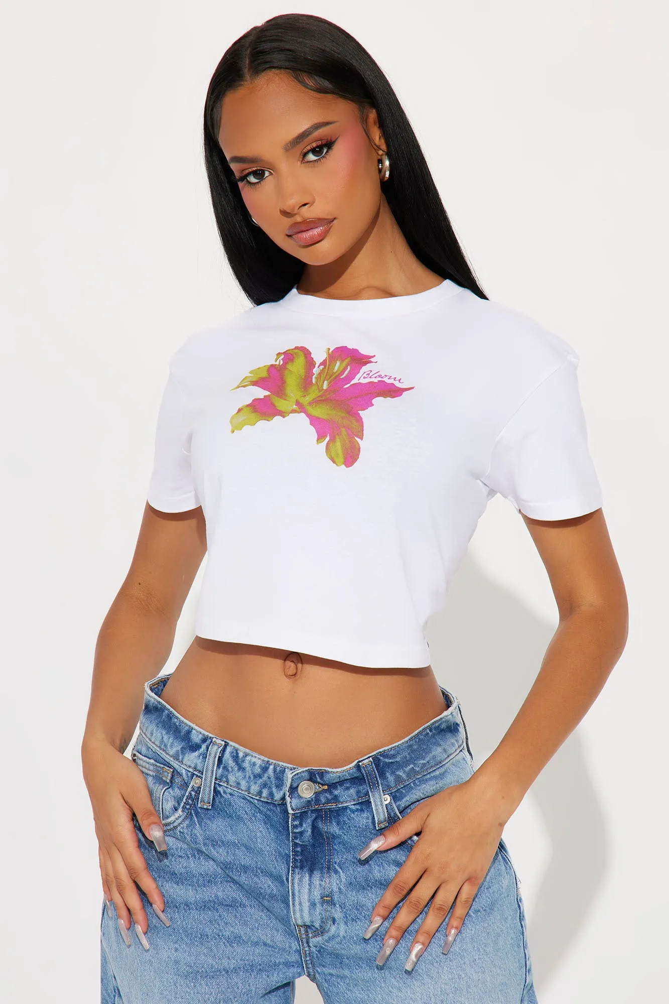 Summer Bloom Graphic Tee - White sold by Fashion Nova