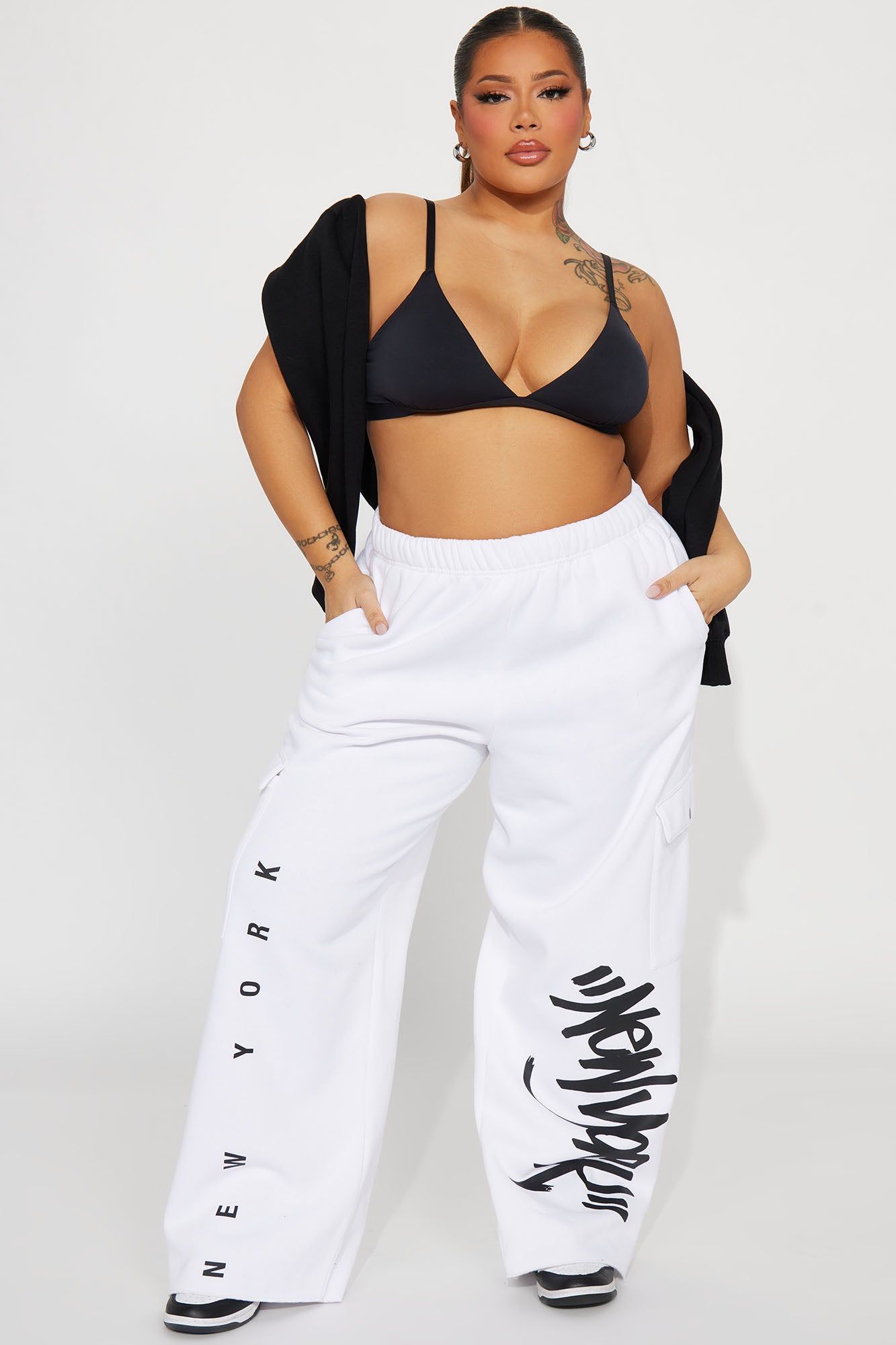 New York Raised Me Cargo Pant - White/Black sold by Fashion Nova product image thumbnail 5