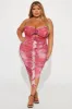 Maisie Mesh Midi Dress - Hot Pink sold by Fashion Nova