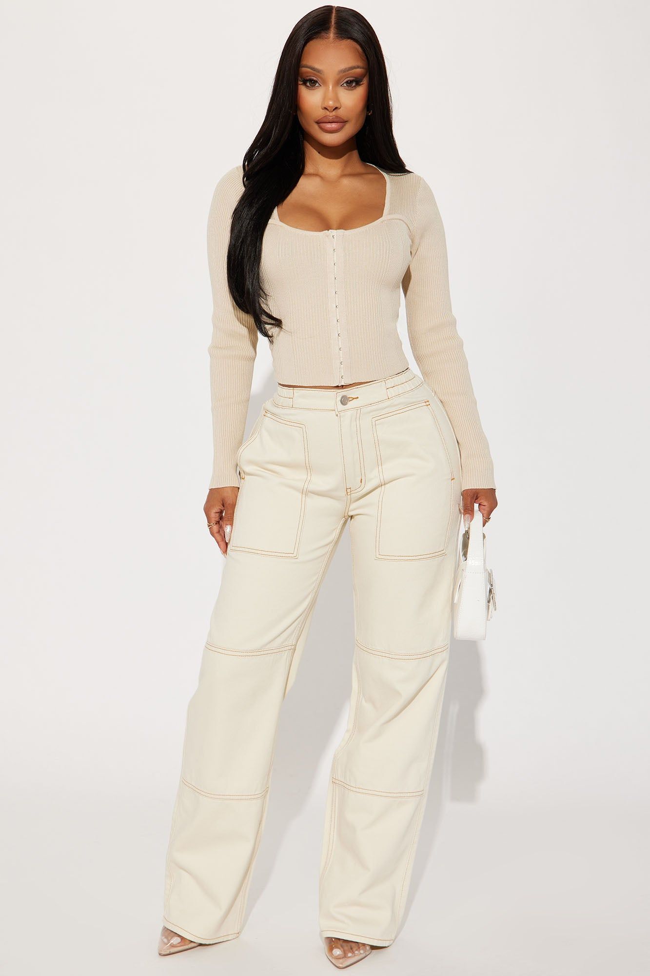 Sasha Sweater Top - Oatmeal sold by Fashion Nova product image thumbnail 2