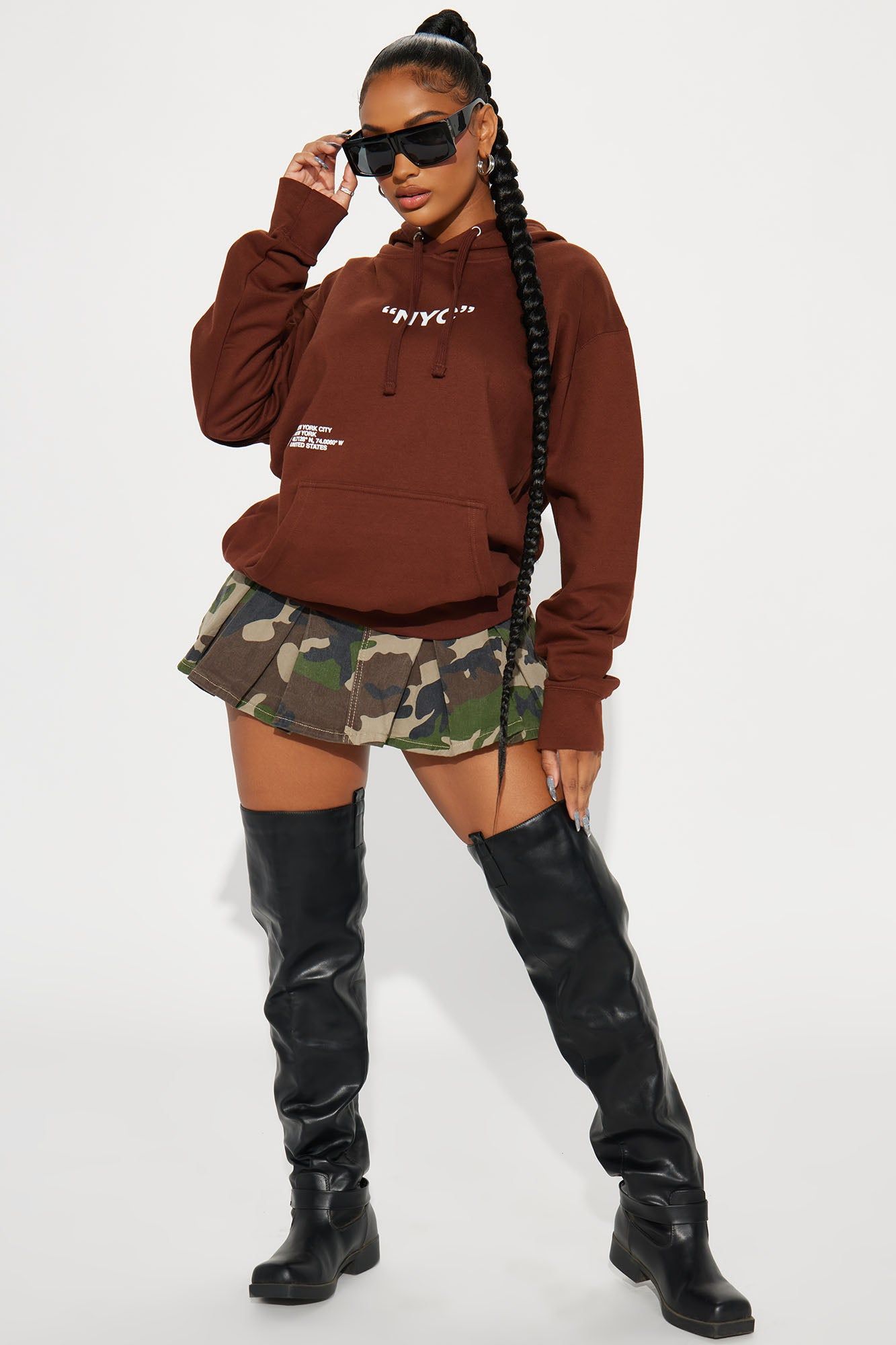 Destination NYC Hoodie - Brown sold by Fashion Nova product image thumbnail 2