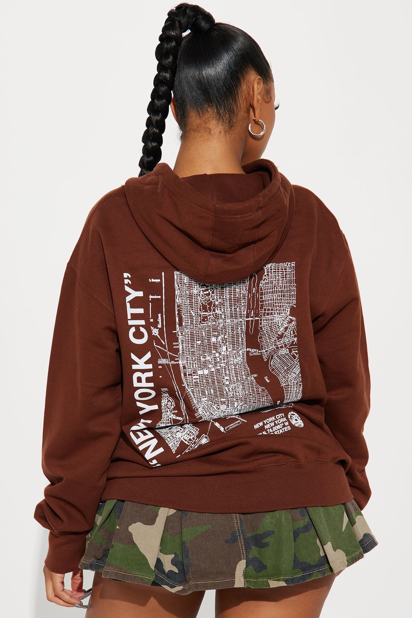 Destination NYC Hoodie - Brown sold by Fashion Nova product image thumbnail 4