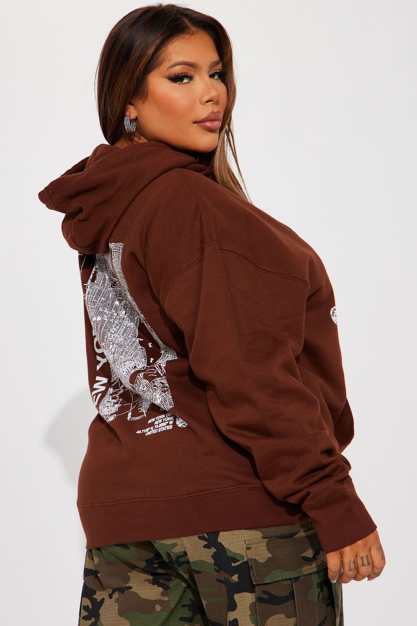 Destination NYC Hoodie - Brown sold by Fashion Nova product image thumbnail 8