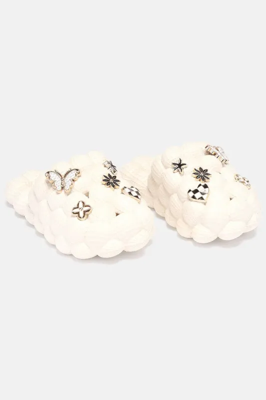 Mini Boujee Things Bubble Slides - Nude sold by Fashion Nova