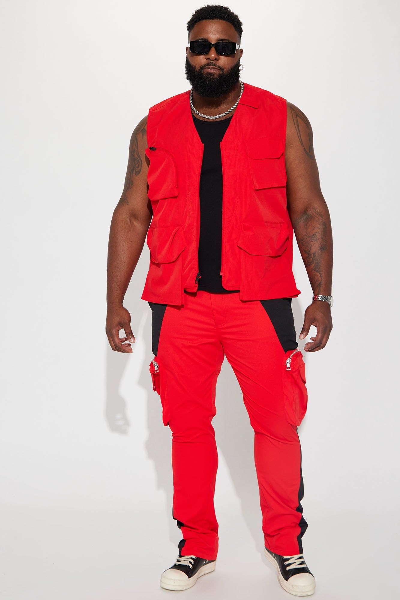 Hard To Miss Ripstop Tactical Cargo Vest - Red sold by Fashion Nova product image thumbnail 6