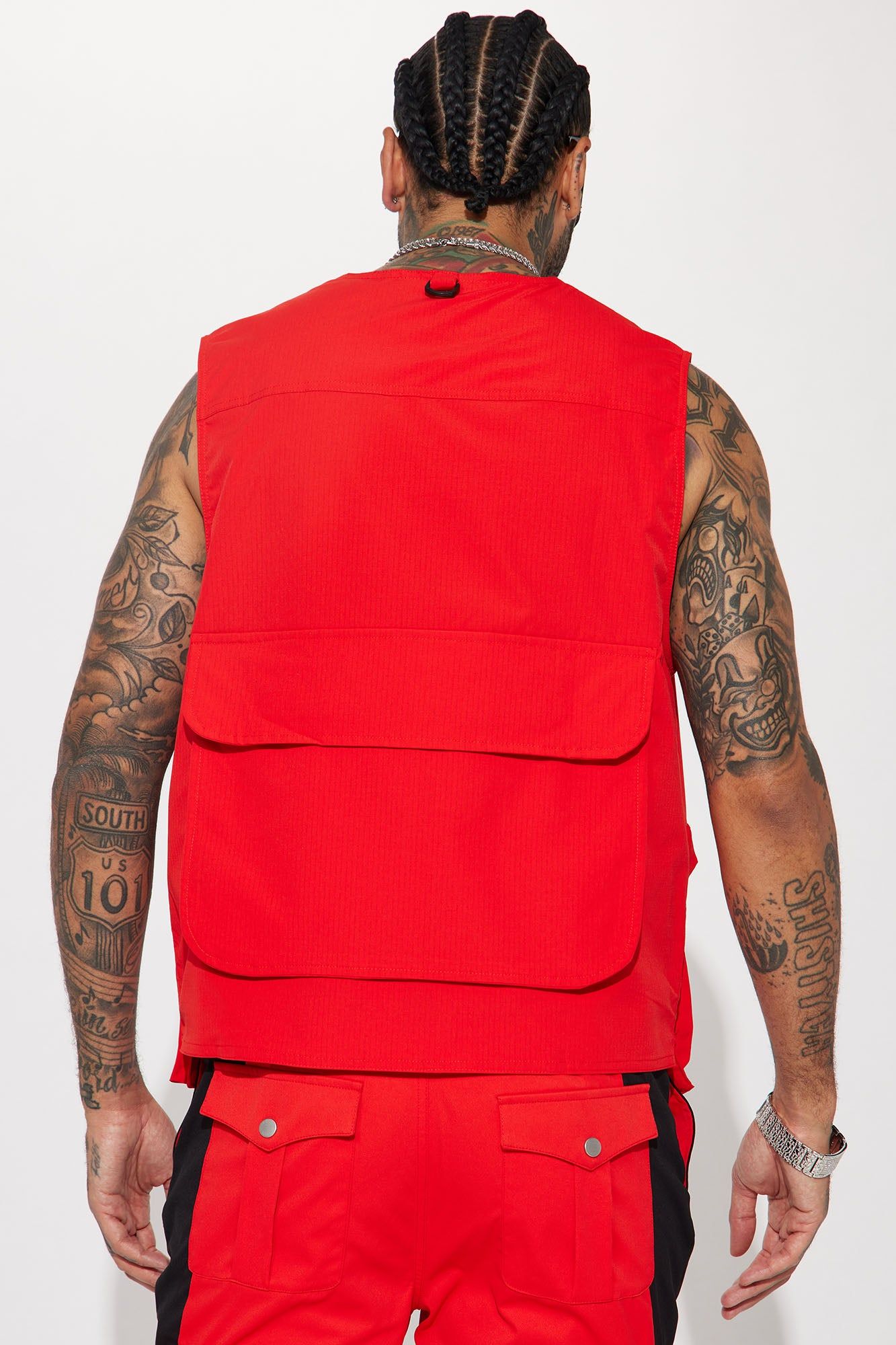 Hard To Miss Ripstop Tactical Cargo Vest - Red sold by Fashion Nova product image thumbnail 5