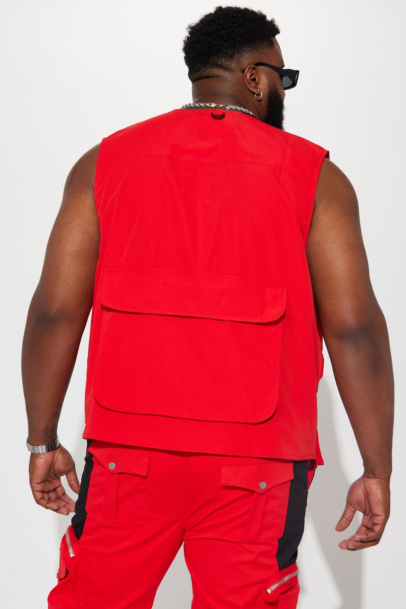 Hard To Miss Ripstop Tactical Cargo Vest - Red sold by Fashion Nova product image thumbnail 7