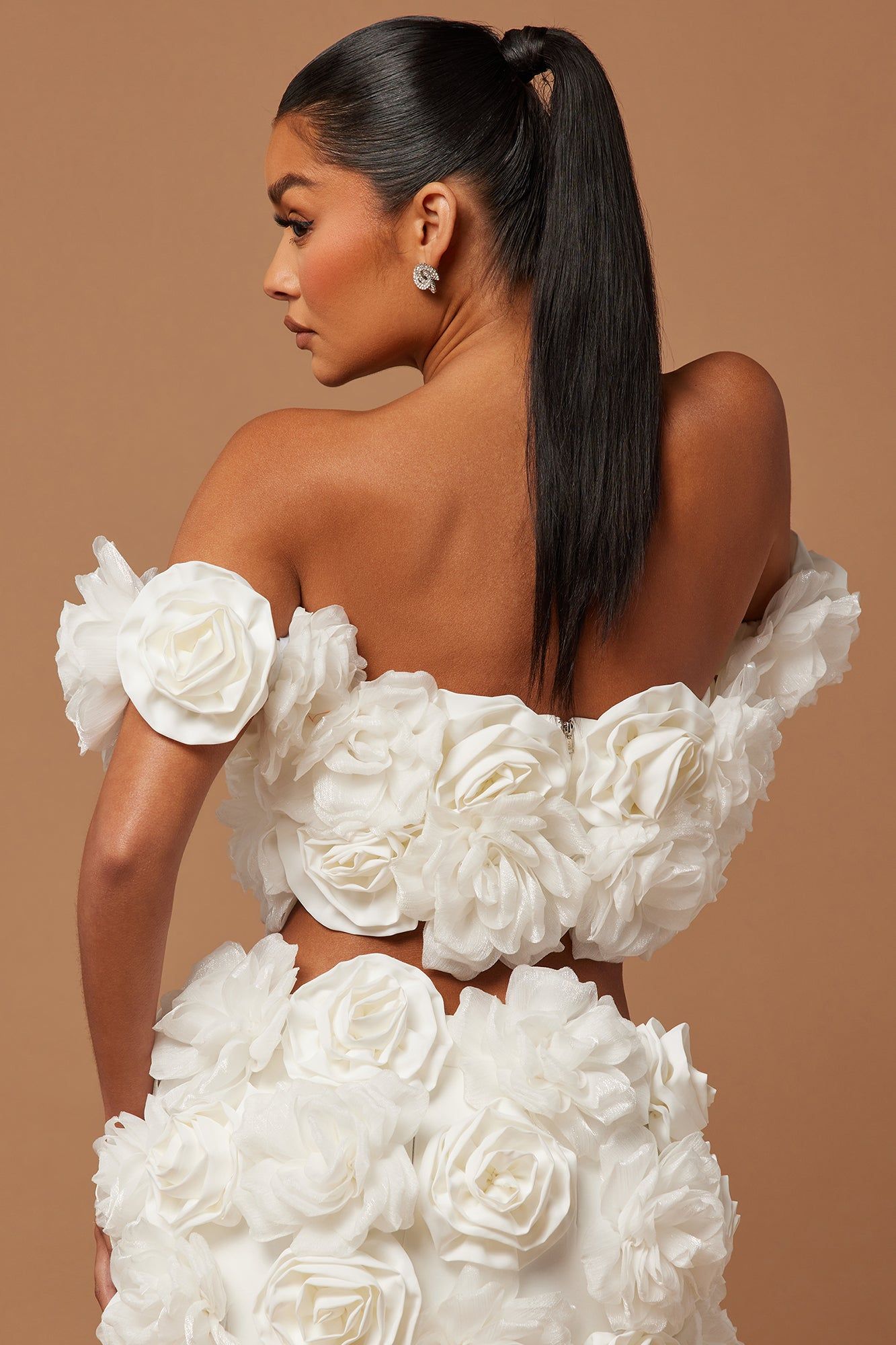 Cindy Floral Crop Top - White sold by Fashion Nova product image thumbnail 4