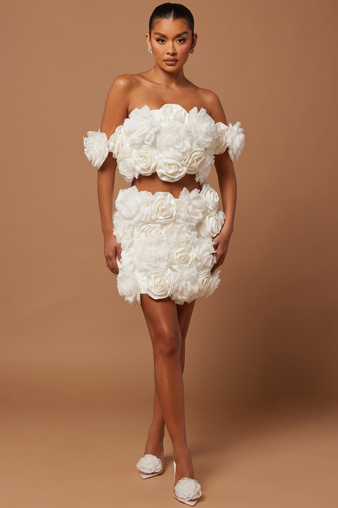 Cindy Floral Crop Top - White sold by Fashion Nova product image thumbnail 2