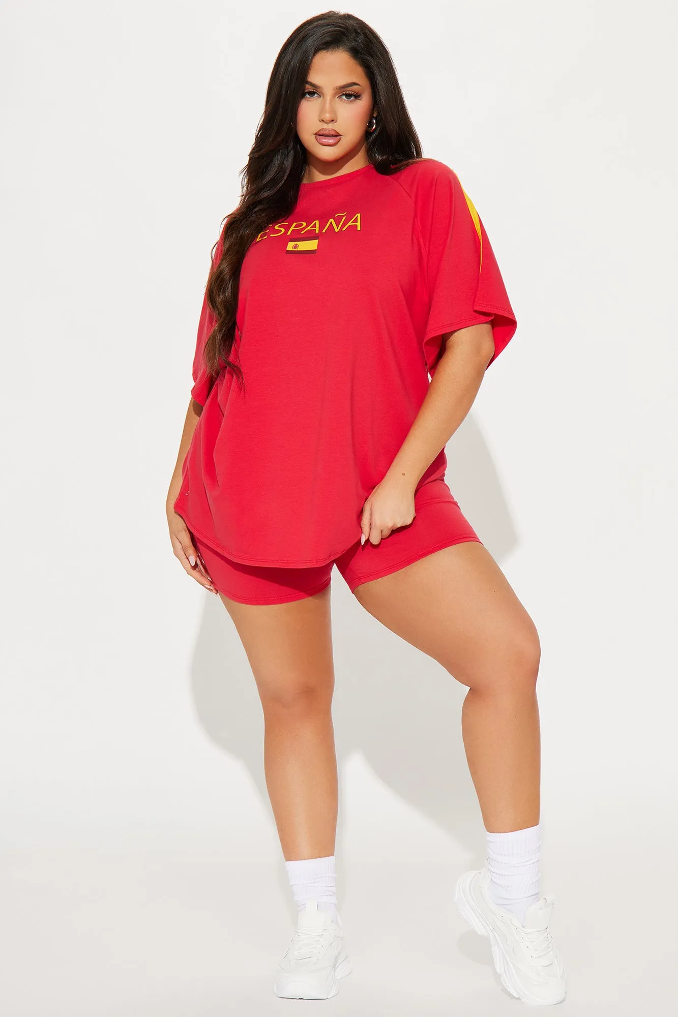 Espana Babe Biker Short Set - Red sold by Fashion Nova product image thumbnail 5