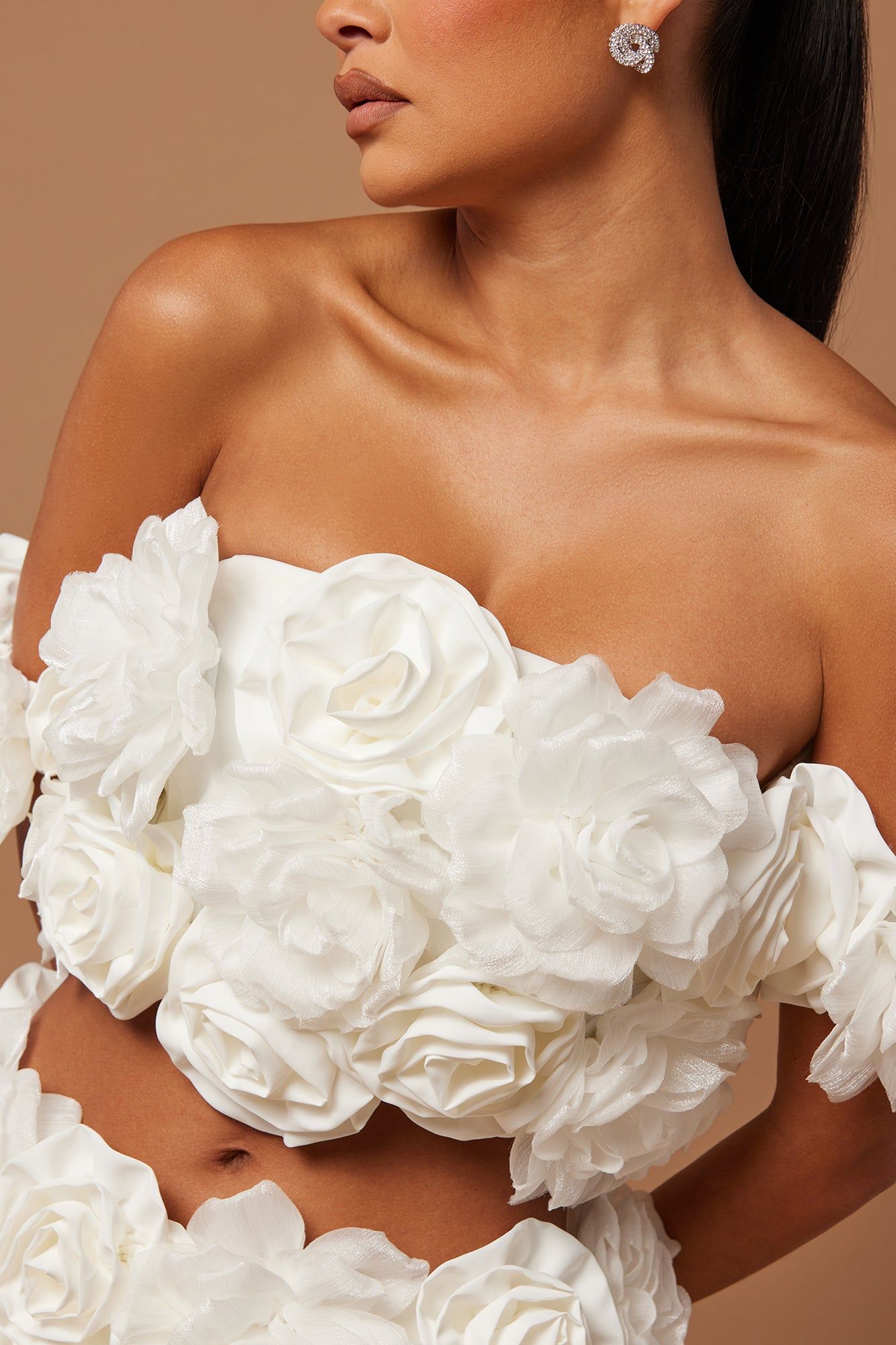 Cindy Floral Crop Top - White sold by Fashion Nova product image thumbnail 3