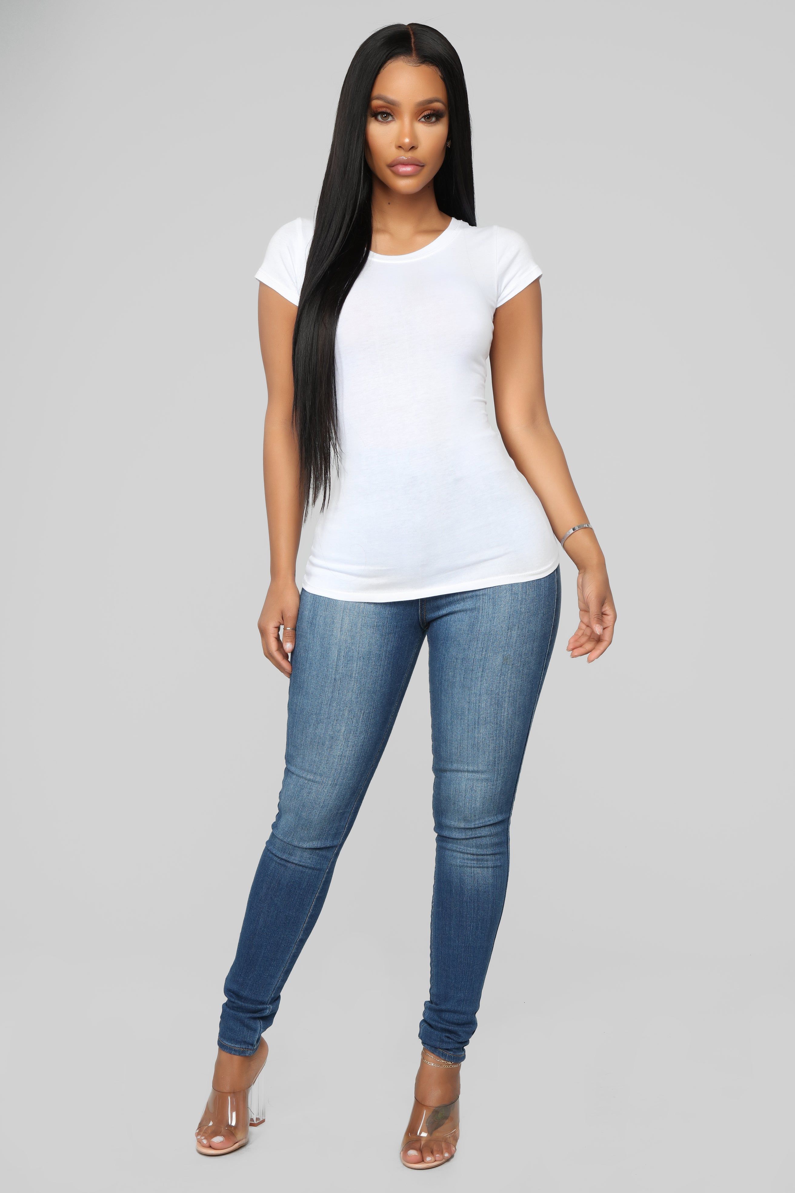 Lily Crew Neck Top - White sold by Fashion Nova product image thumbnail 3