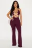 Out Of Sight Jumpsuit - Wine sold by Fashion Nova