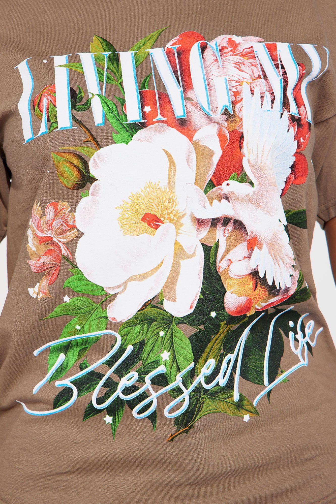 Living My Blessed Life Tee - Mocha sold by Fashion Nova product image thumbnail 3