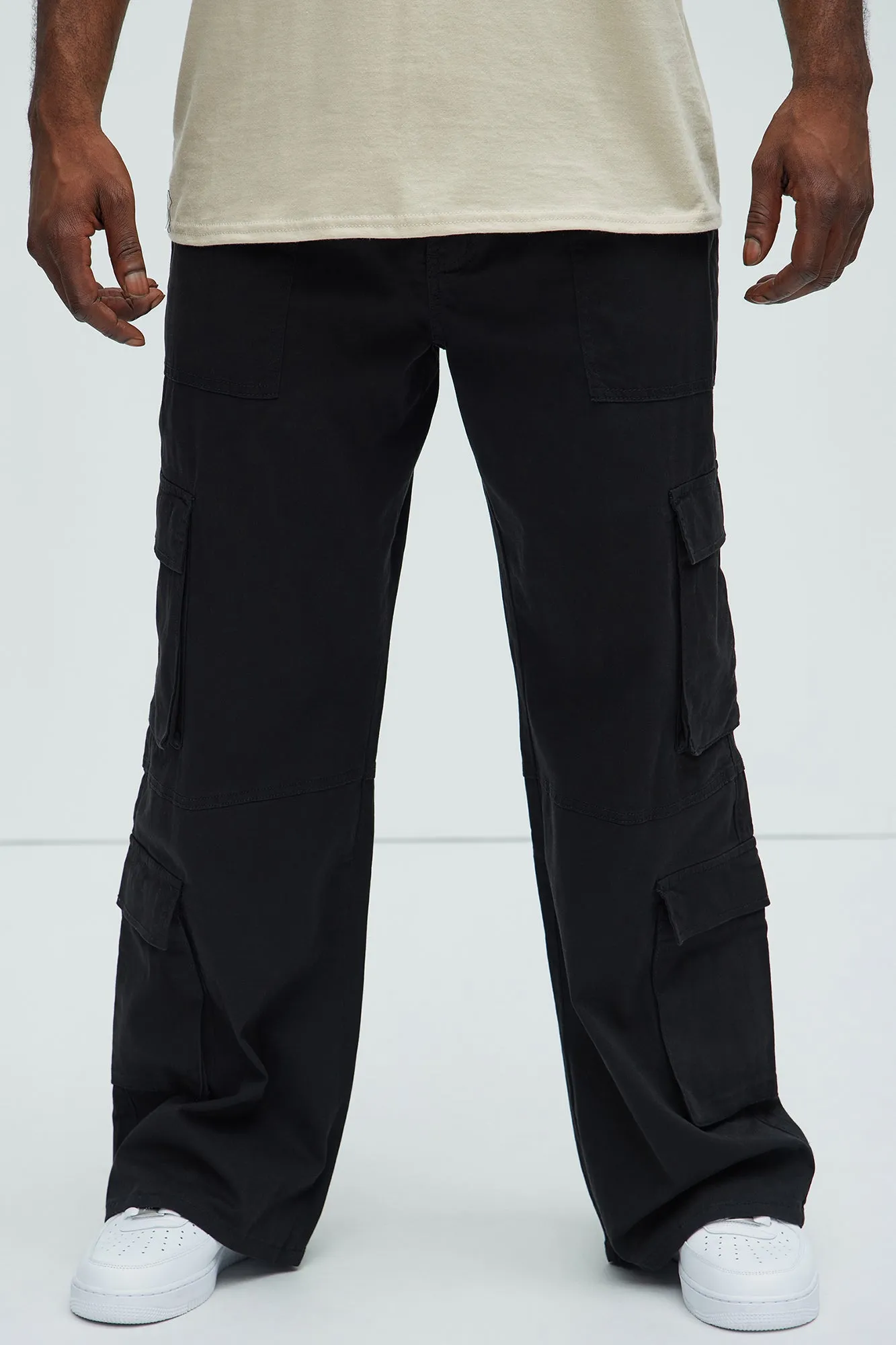 Relic Wide Leg Cargo Pants - Black sold by Fashion Nova