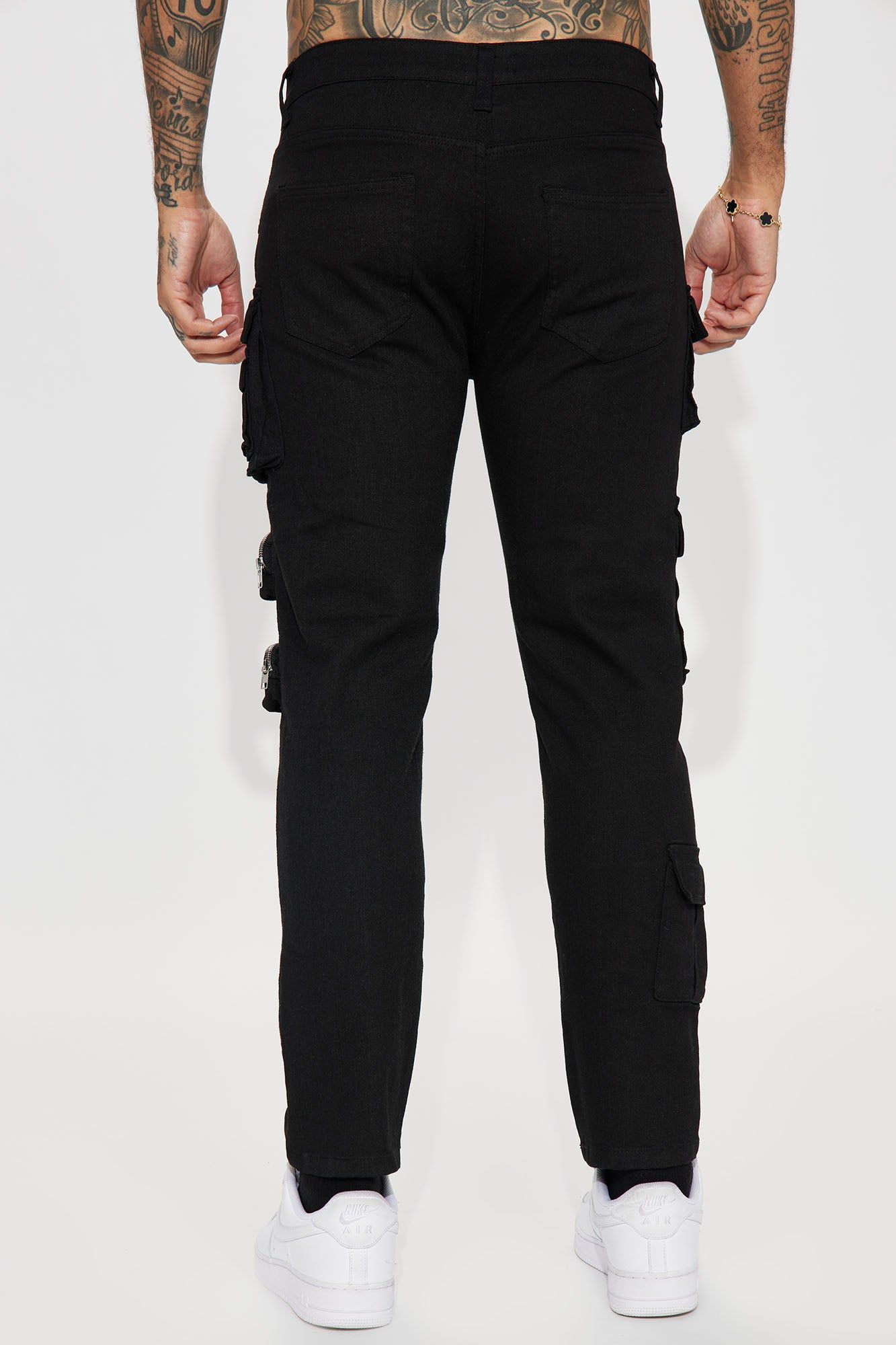 More Than One Cargo Pocket Straight Jeans - Black sold by Fashion Nova product image thumbnail 7