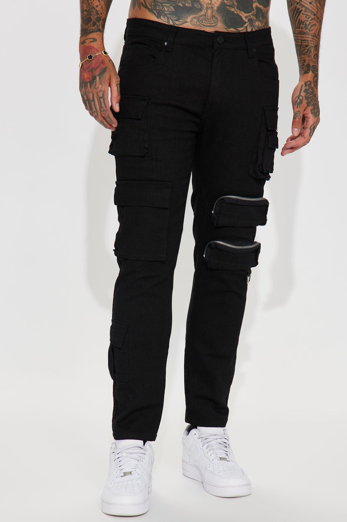 More Than One Cargo Pocket Straight Jeans - Black sold by Fashion Nova product image thumbnail 6