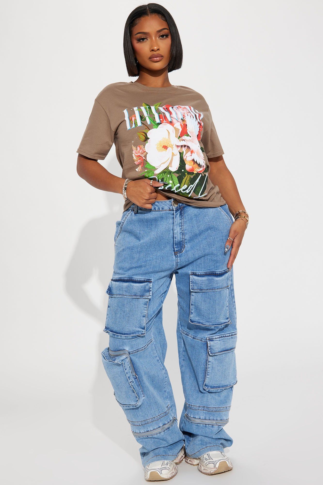 Living My Blessed Life Tee - Mocha sold by Fashion Nova product image thumbnail 2