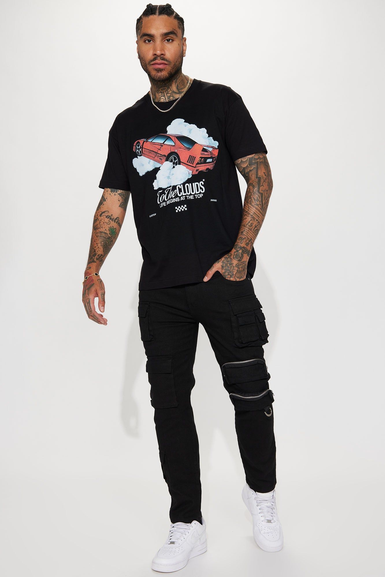 More Than One Cargo Pocket Straight Jeans - Black sold by Fashion Nova product image thumbnail 3