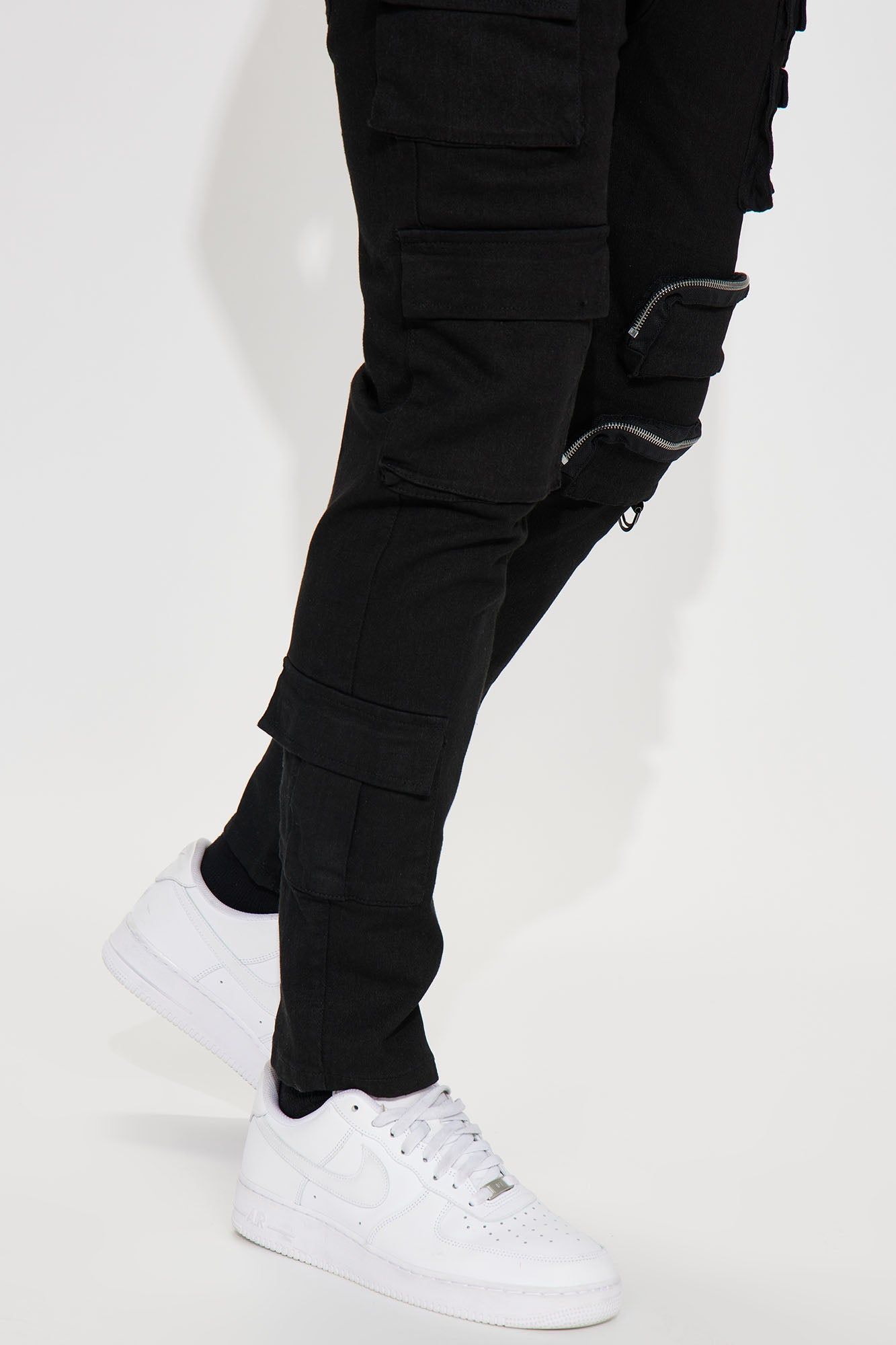 More Than One Cargo Pocket Straight Jeans - Black sold by Fashion Nova product image thumbnail 4