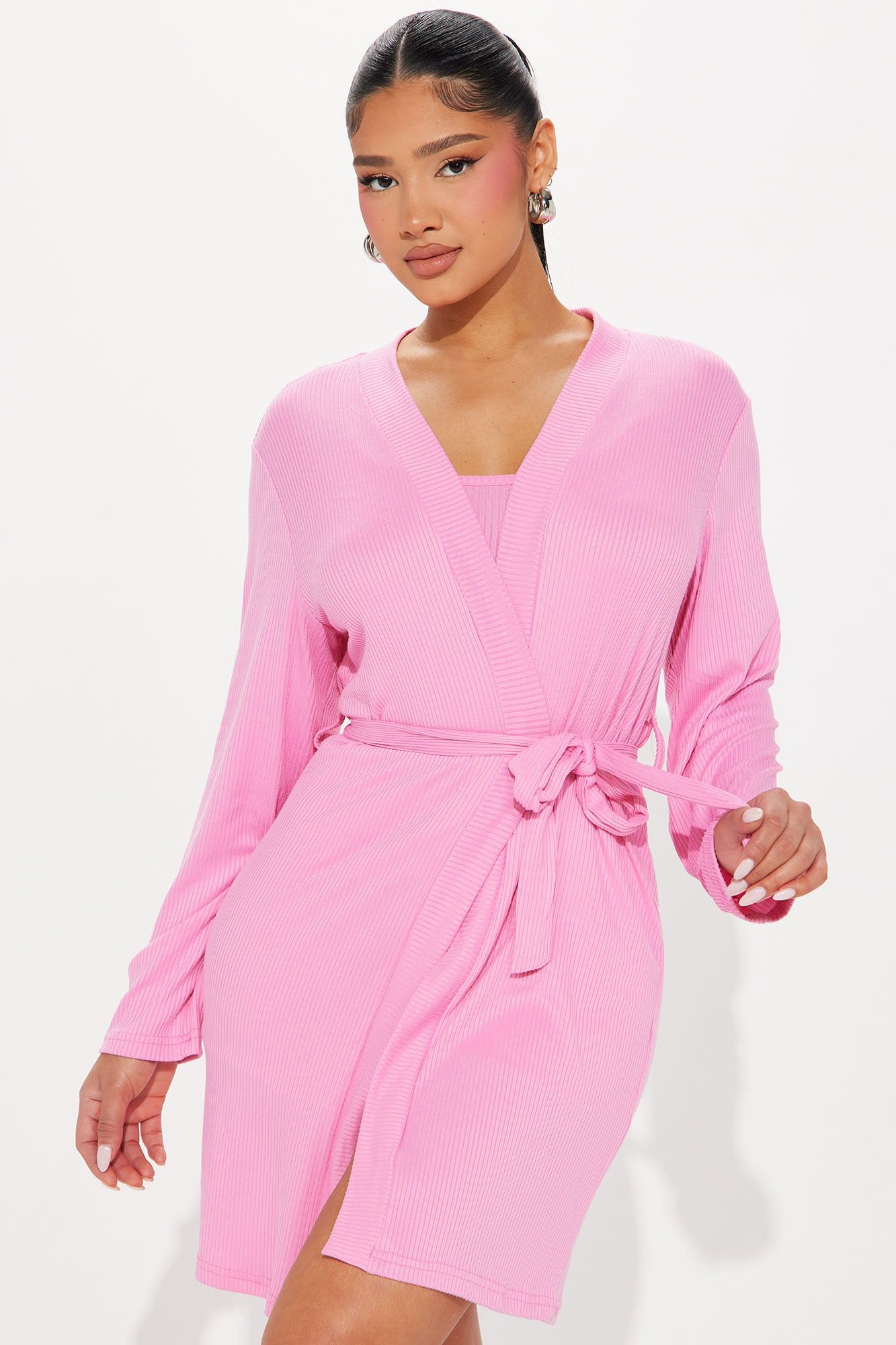 Cozy Mood PJ Robe Set - Pink sold by Fashion Nova product image thumbnail 2