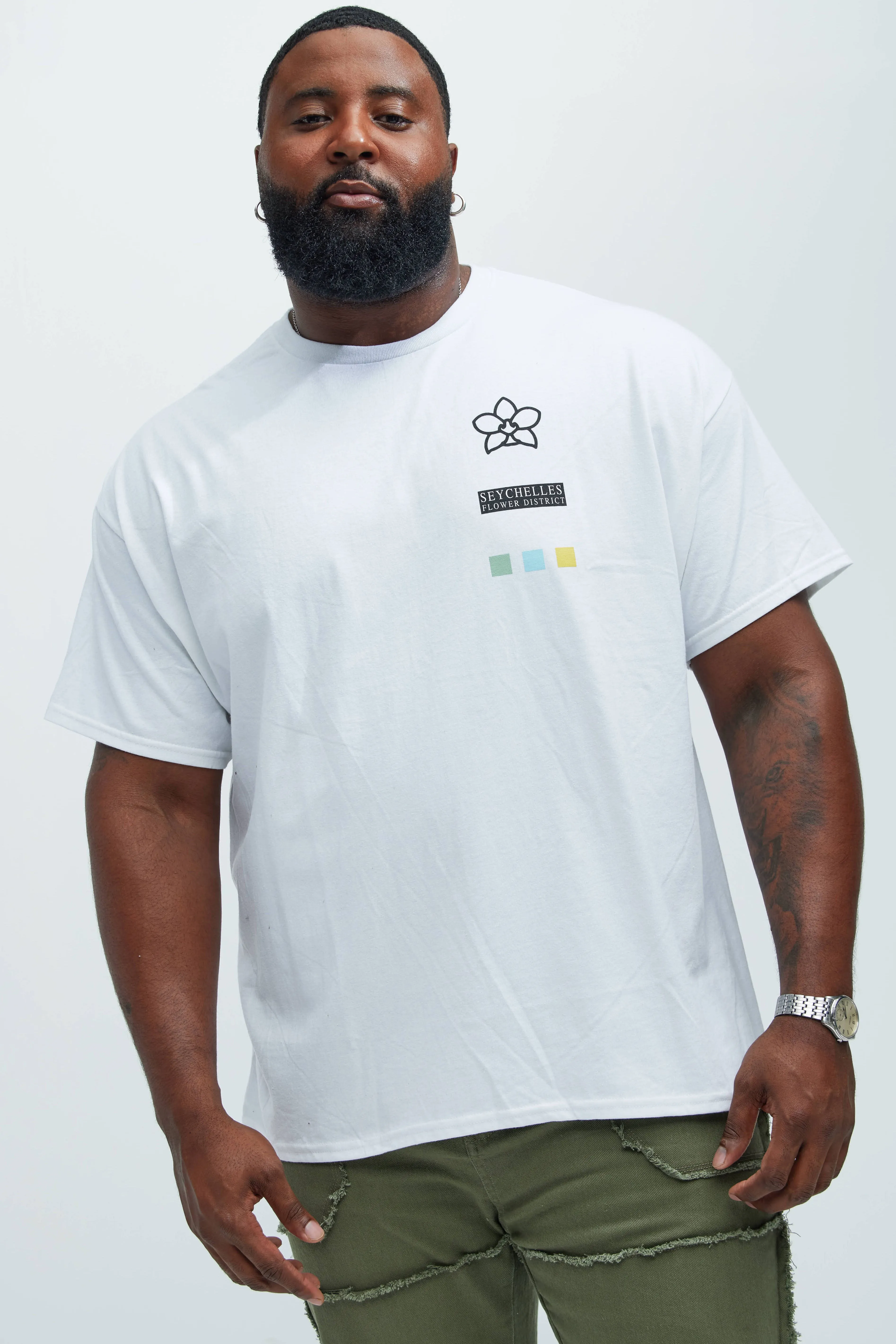 Flower District Short Sleeve Tee - White sold by Fashion Nova product image thumbnail 5