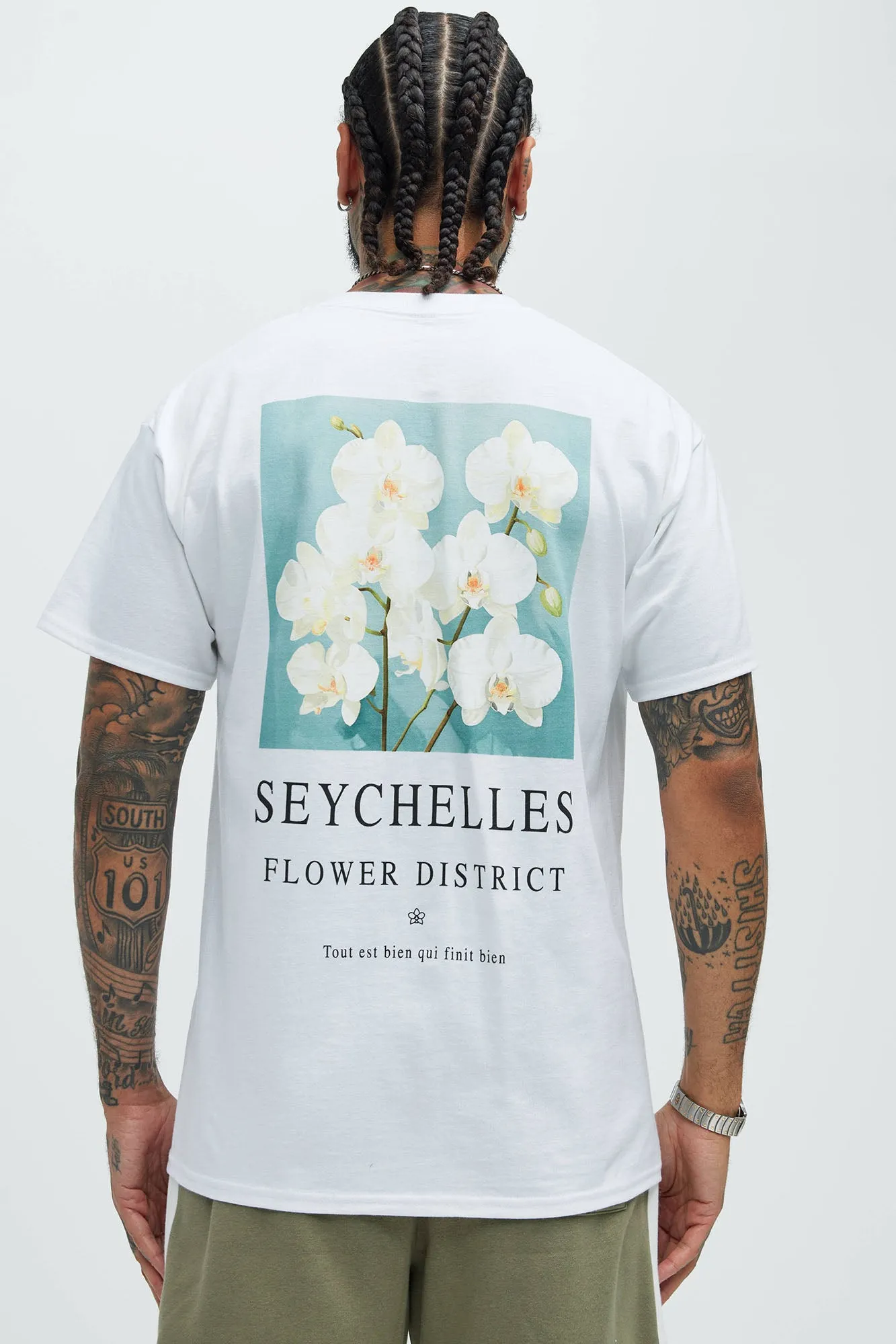Flower District Short Sleeve Tee - White sold by Fashion Nova product image thumbnail 4