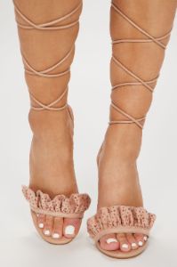 Make It Easy Strappy Heeled Sandals - Nude sold by Fashion Nova